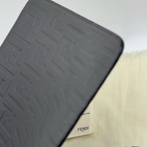 Fendi Embossed Zucca Pouch Grey - Picture 13 of 13